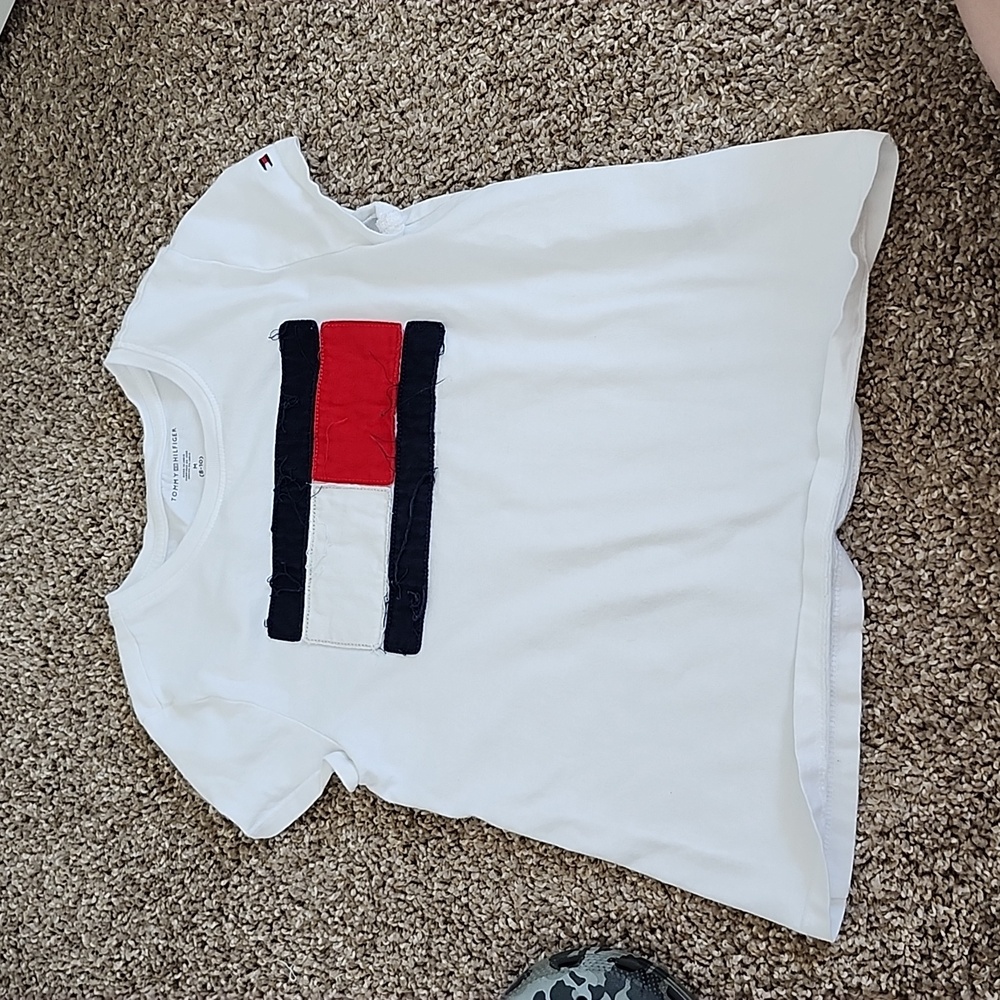 Girls Tommy Hilfiger white shirt size M 8-10